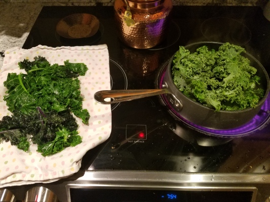 Blanching Kale